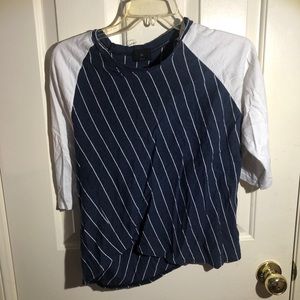 Striped baseball tee size S
